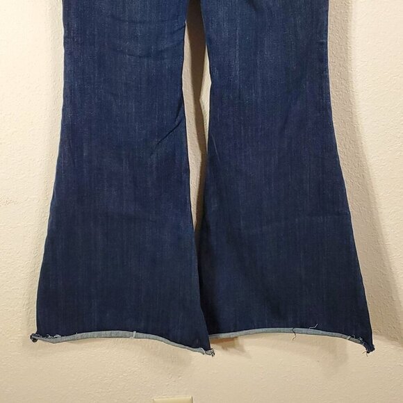 Judy Blue Womens Pull on Super Flare Jeans Size 7/28 Denim Raw Hem JB88136 - Picture 6 of 14